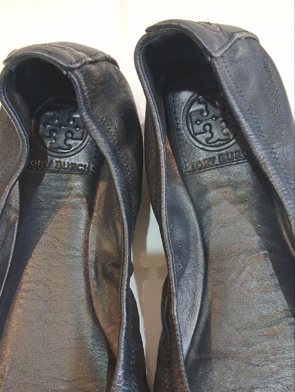 Tory Burch Leather Eddie Crystal Ballet  Flats - Picture 2 of 8